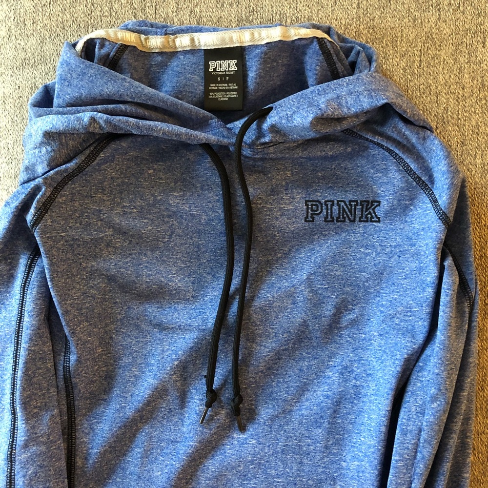 EUC Heather blue VS PINK hooded pullover